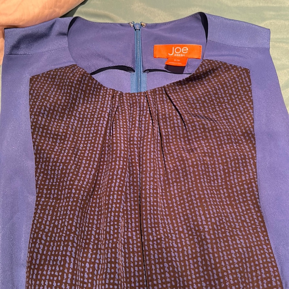 Color block blue dress lightweight.  100% polyester